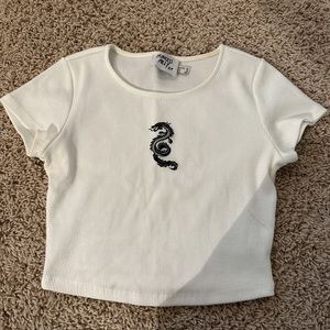 Princess Polly cropped snake tee